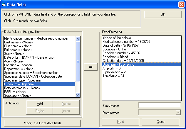 Figure 2.  Configuring a new file format 