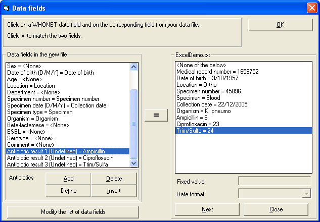 Figure 2.  Configuring a new file format 