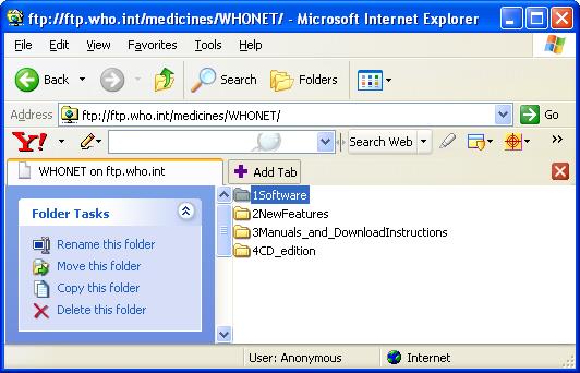 Figure 2.  Installing WHONET and BacLink