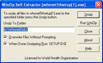 Figure 6.  Installing WHONET and BacLink