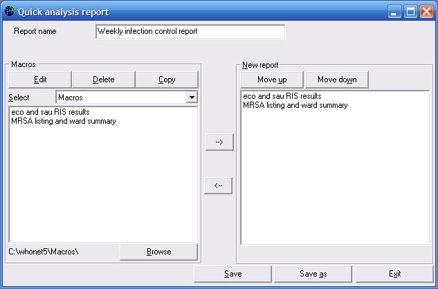 Figure 1.  Quick Analysis and User-defined Reports